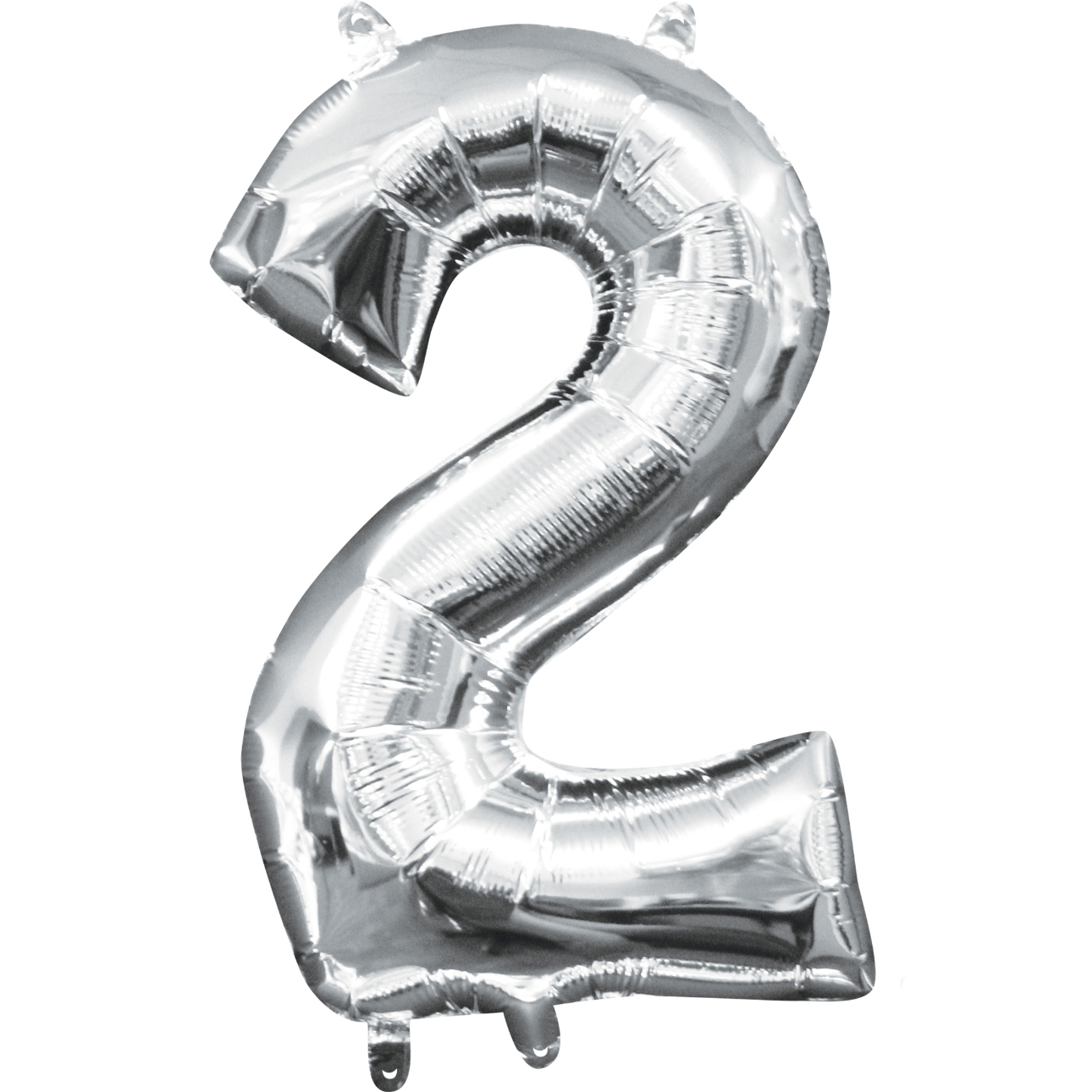 Silver Number Foil Balloons - (0-9) - D Party Shop