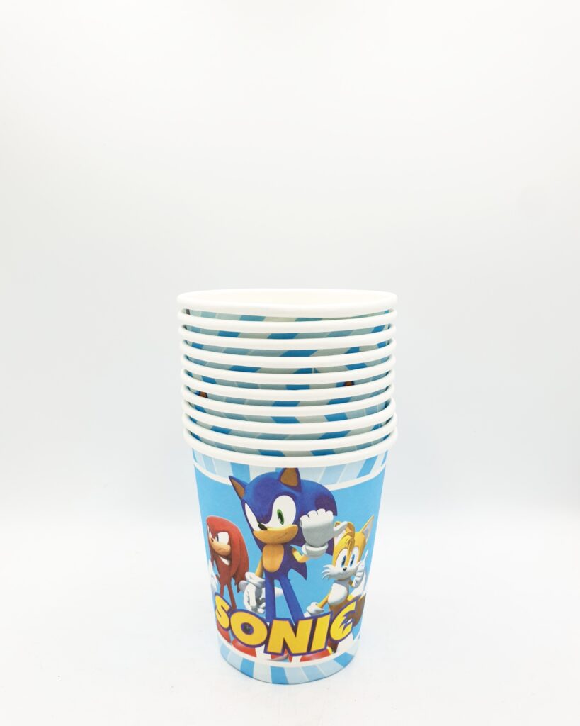 Sonic Paper Cups - pack of 10 - D Party Shop